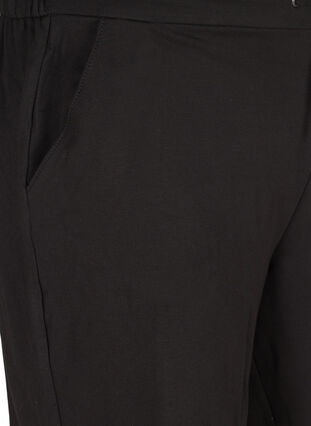 Ensfargede shorts med lommer, Black, Packshot image number 2