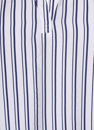 Zizzi FLASH - Stripete skjortebluse med V-hals, Hvit, Packshot image number 2