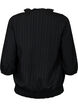 Viskosebluse med 3/4 ermer og smock, Black, Packshot image number 1