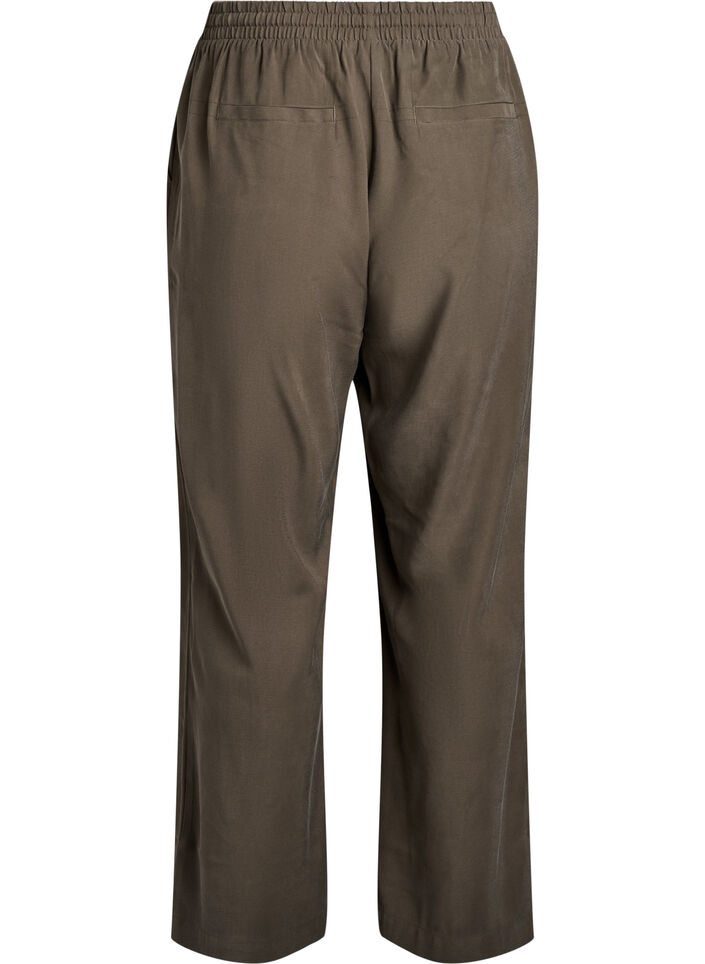 FLASH - Viskosebukser med elastisk linning, Grønn, Packshot image number 1