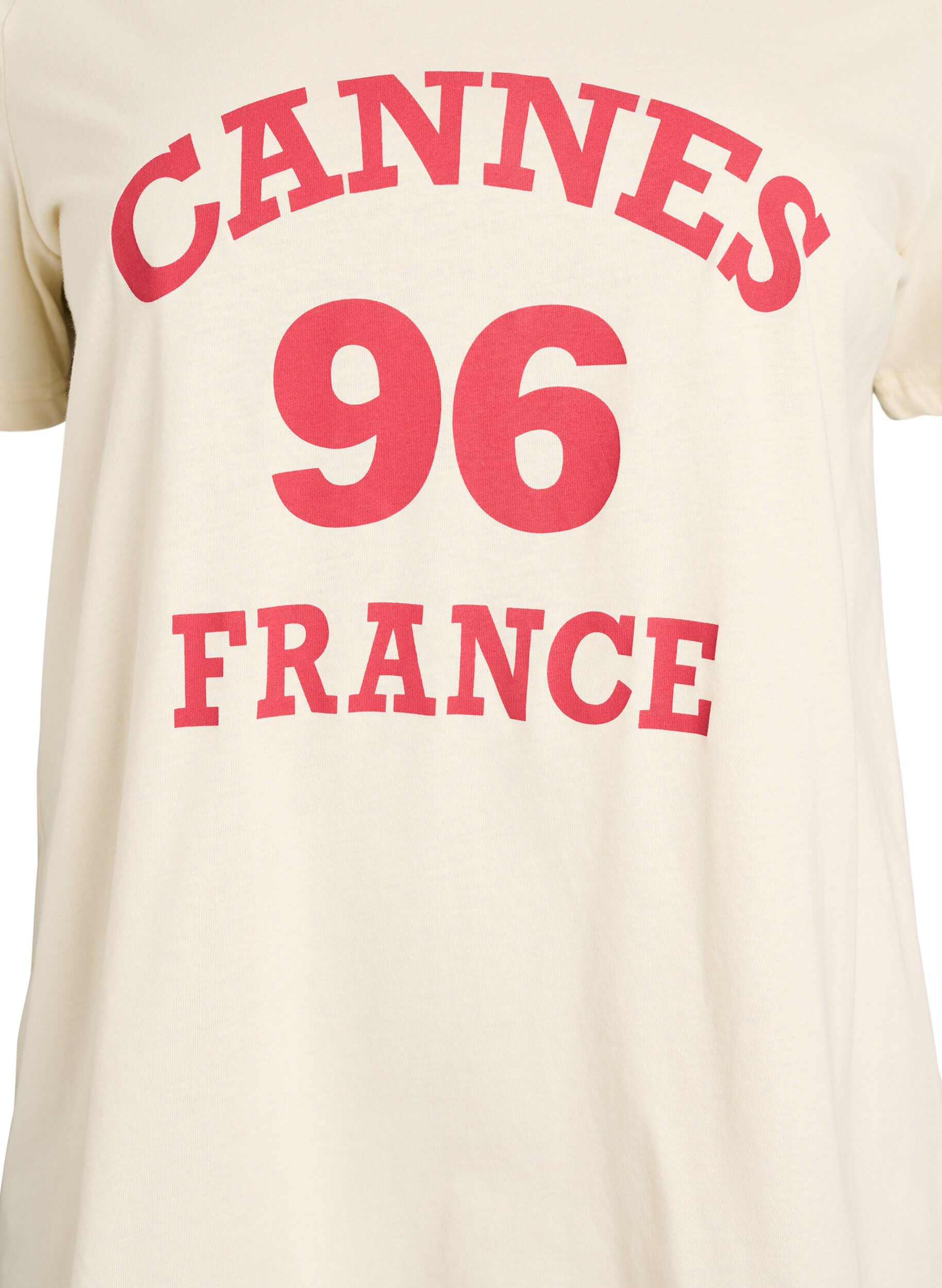 ZizziT-skjorte med trykk, Vanilje, Packshot image number 2