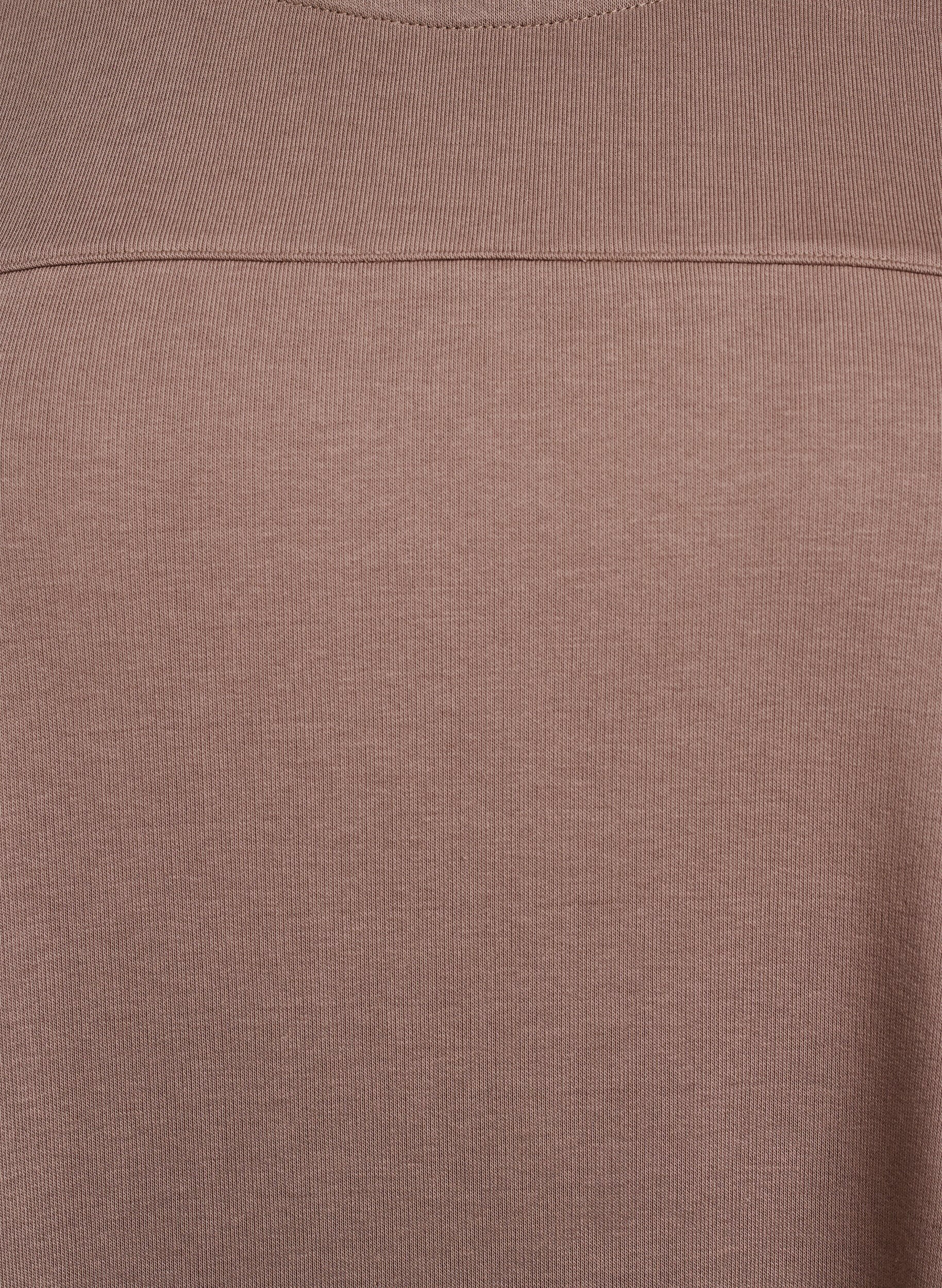 Zizzi Jerseykjole med korte ermer og lommer, Brun, Packshot image number 2