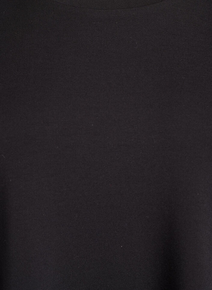 Kort loose fit t-skjorte i modalblanding, Svart, Packshot image number 2