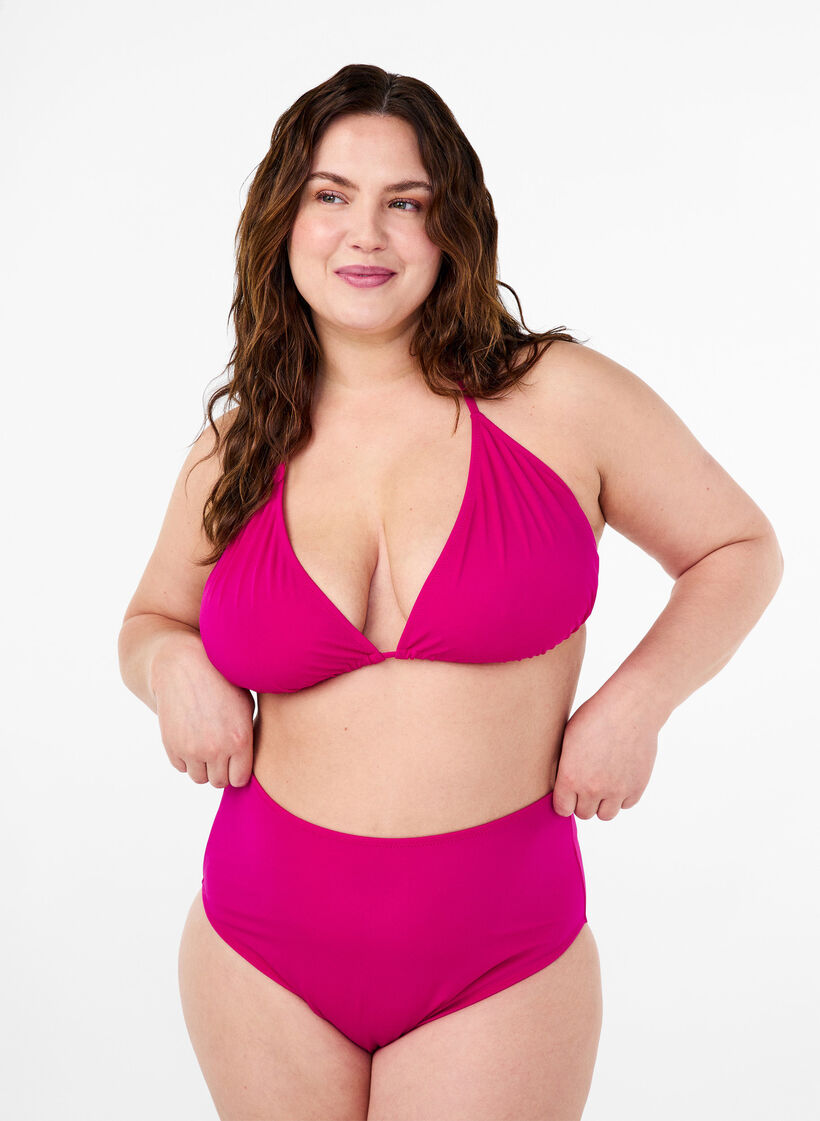 Bikinibunn med høy midje, Rosa, Model image number 0