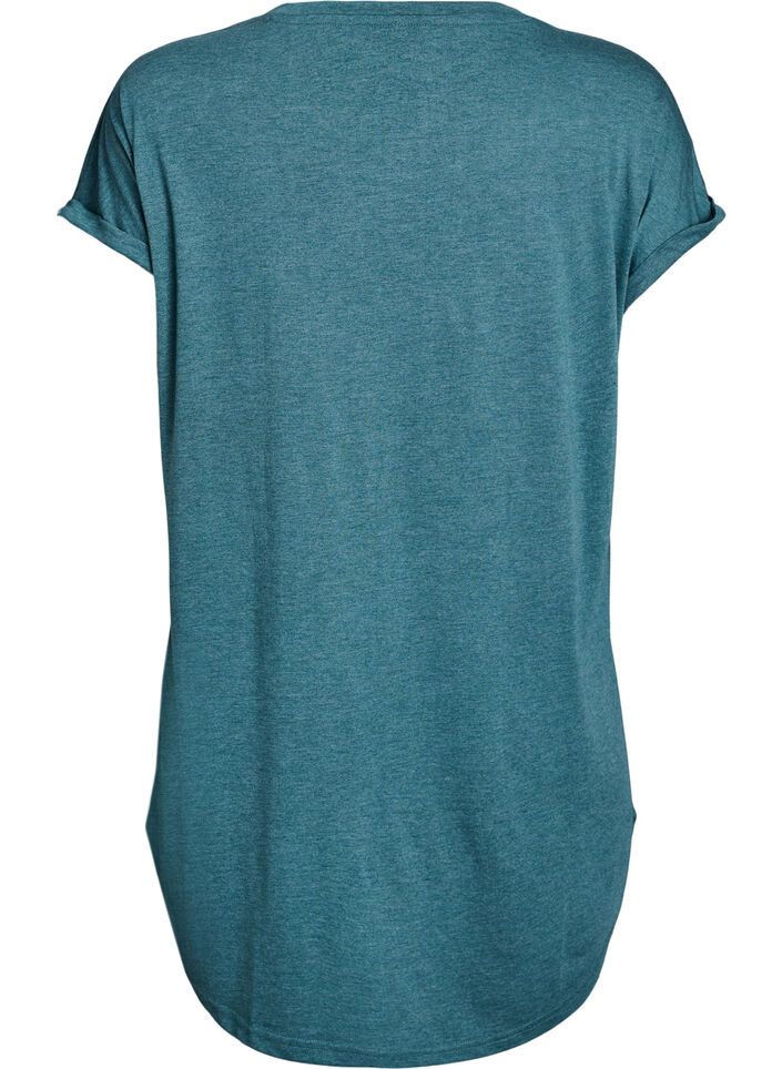 Kortermet nattkjole med teksttrykk, Gr&oslash;nn, Packshot image number 1