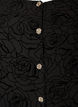 Kort kjole med rosetrykk og knapper, Svart, Packshot image number 2