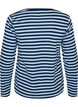 Langermet nattopp i ribbestrikket jersey med striper, Bl&aring;, Packshot image number 1