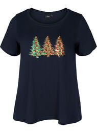 T-skjorte med julemotiv og paljetter, Night Sky