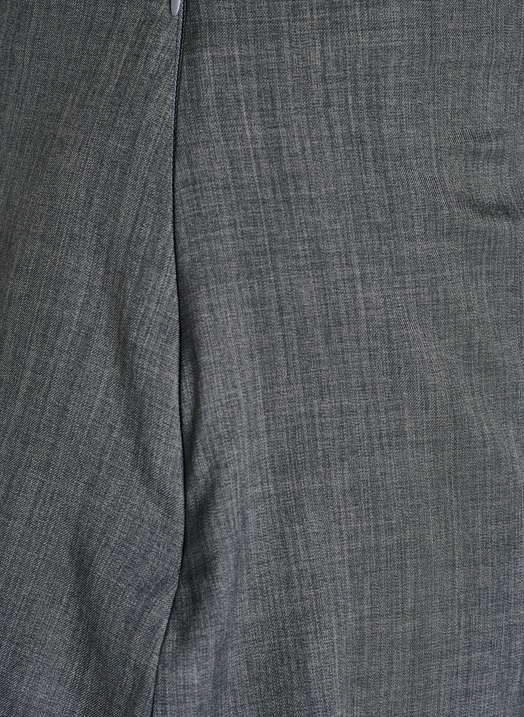 Zizzi Straight fit bukser med skj&oslash;rt, Gr&aring;, Packshot image number 3