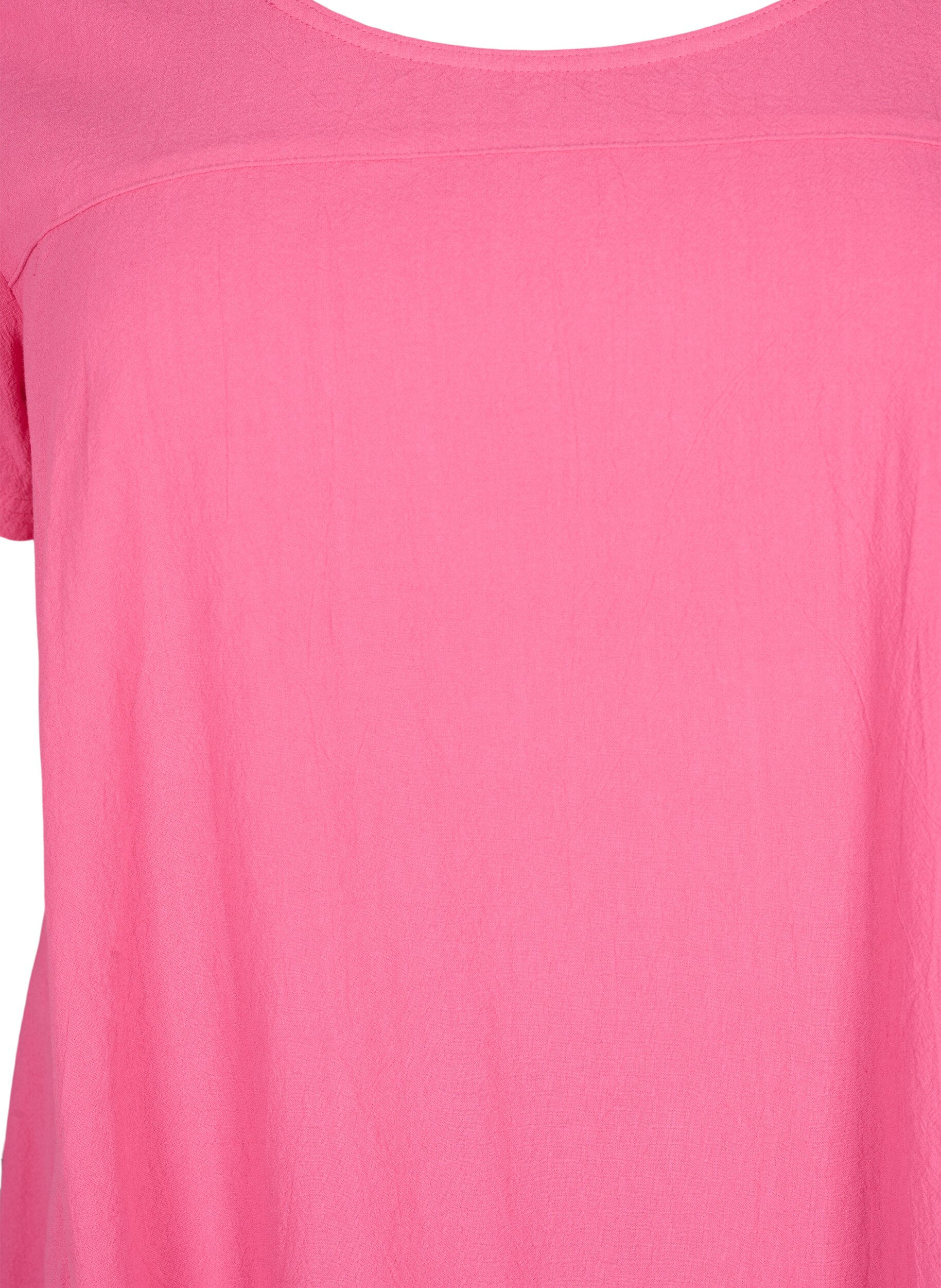 ZizziKortermet bomullskjole, Rosa, Packshot image number 2