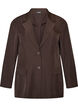 Blazer med lommer og splitter, Brun, Packshot image number 0