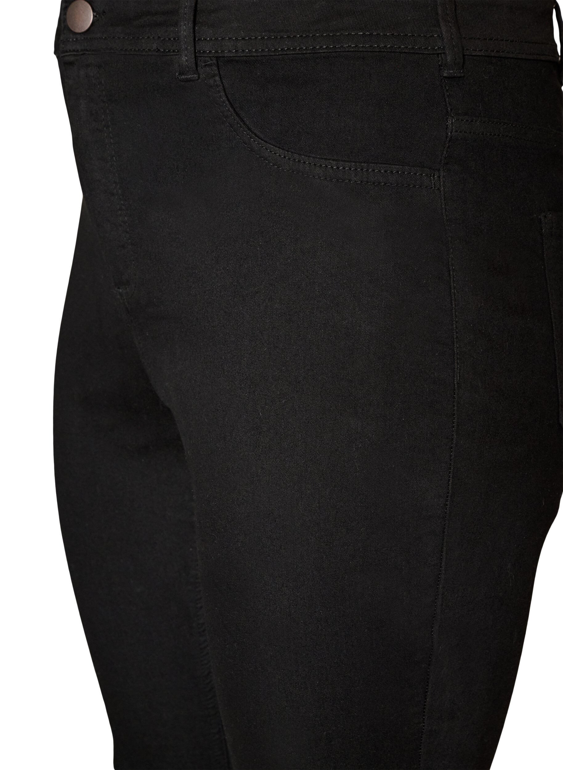 ZizziAmy super slim fit-jeans med h&oslash;y midje, Svart, Packshot image number 2
