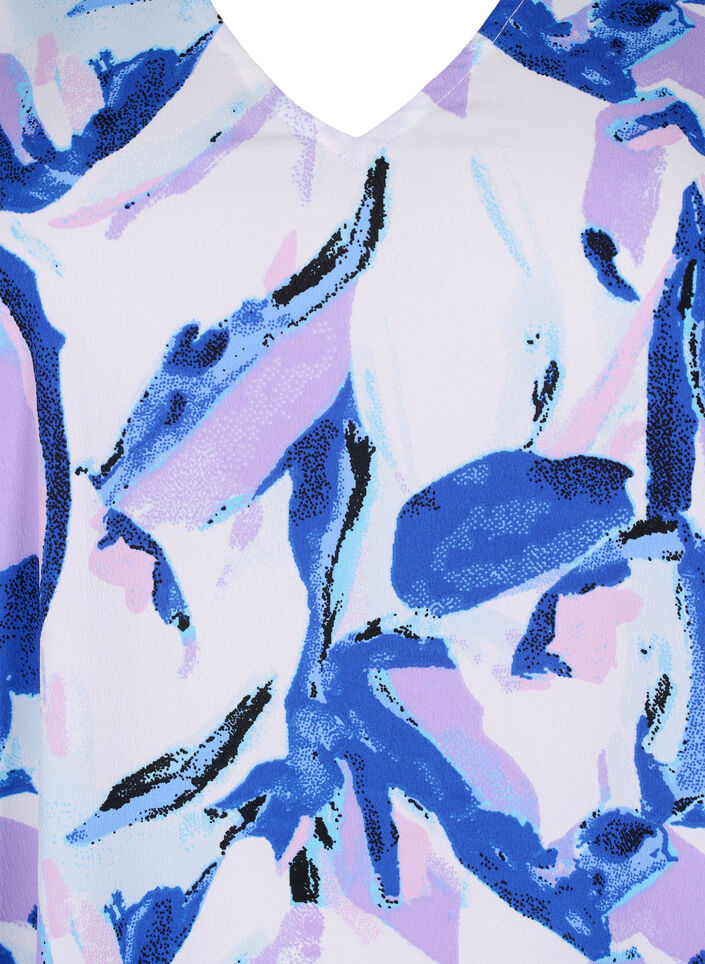 FLASH – Kjole med V-hals og trykk, Snow White Flower, Packshot image number 2