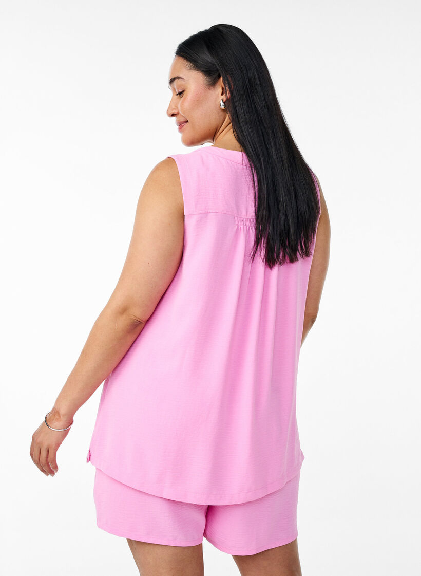 Ermel&oslash;s overdel med rynkedetaljer, Rosa, Model image number 2