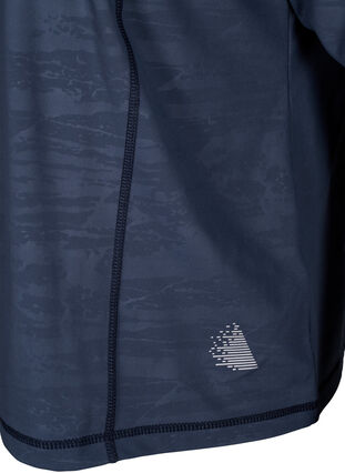 Zizzi Treningsbluse med glidelås, Mood Indigo, Packshot image number 3
