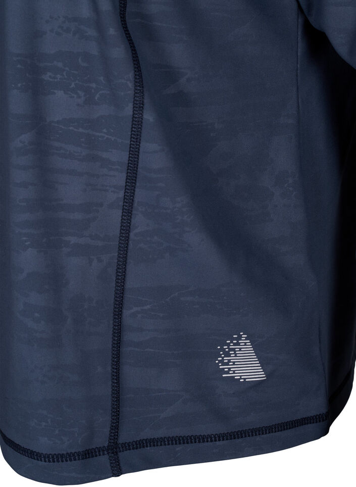 Treningsbluse med glidelås, Mood Indigo, Packshot image number 3