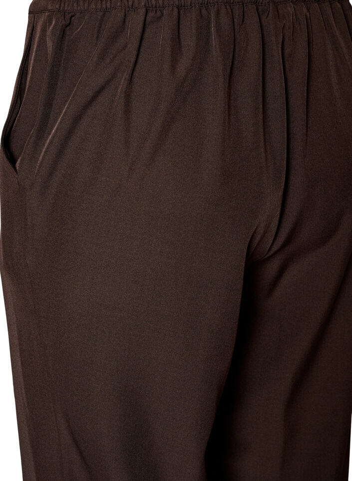 Loose fit bukser med lommer, Brun, Packshot image number 3
