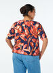 Viskosebluse med blomsterprint og korte ermer, 9990, Model image number 2