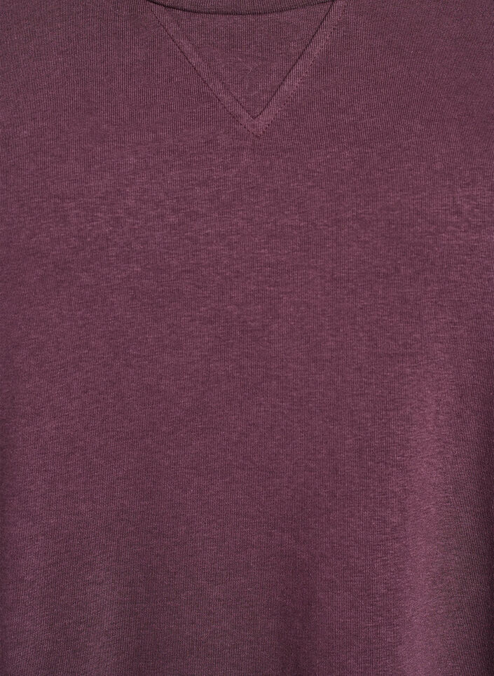 Joggekjole i bomull med lommer, Mørk Bordeaux, Packshot image number 2