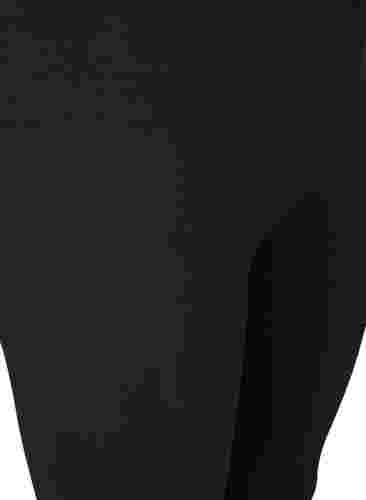 Basis 3/4-lengde leggings med rynkedetaljer, Black, Packshot image number 2