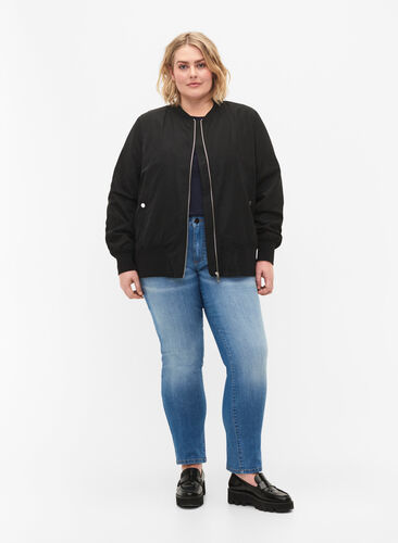 Bomberjakke med lommer, Black, Model image number 2