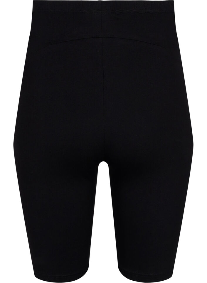 Tettsittende gravidshorts i bomull, Svart, Packshot image number 1