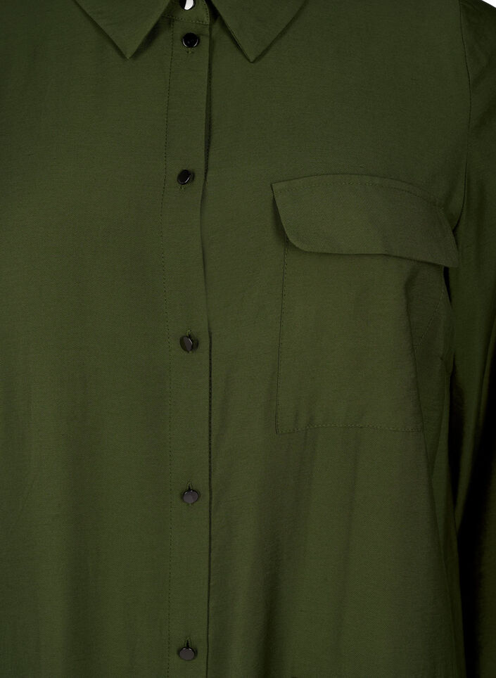 Skjortekjole med lommer, Winter Moss, Packshot image number 2