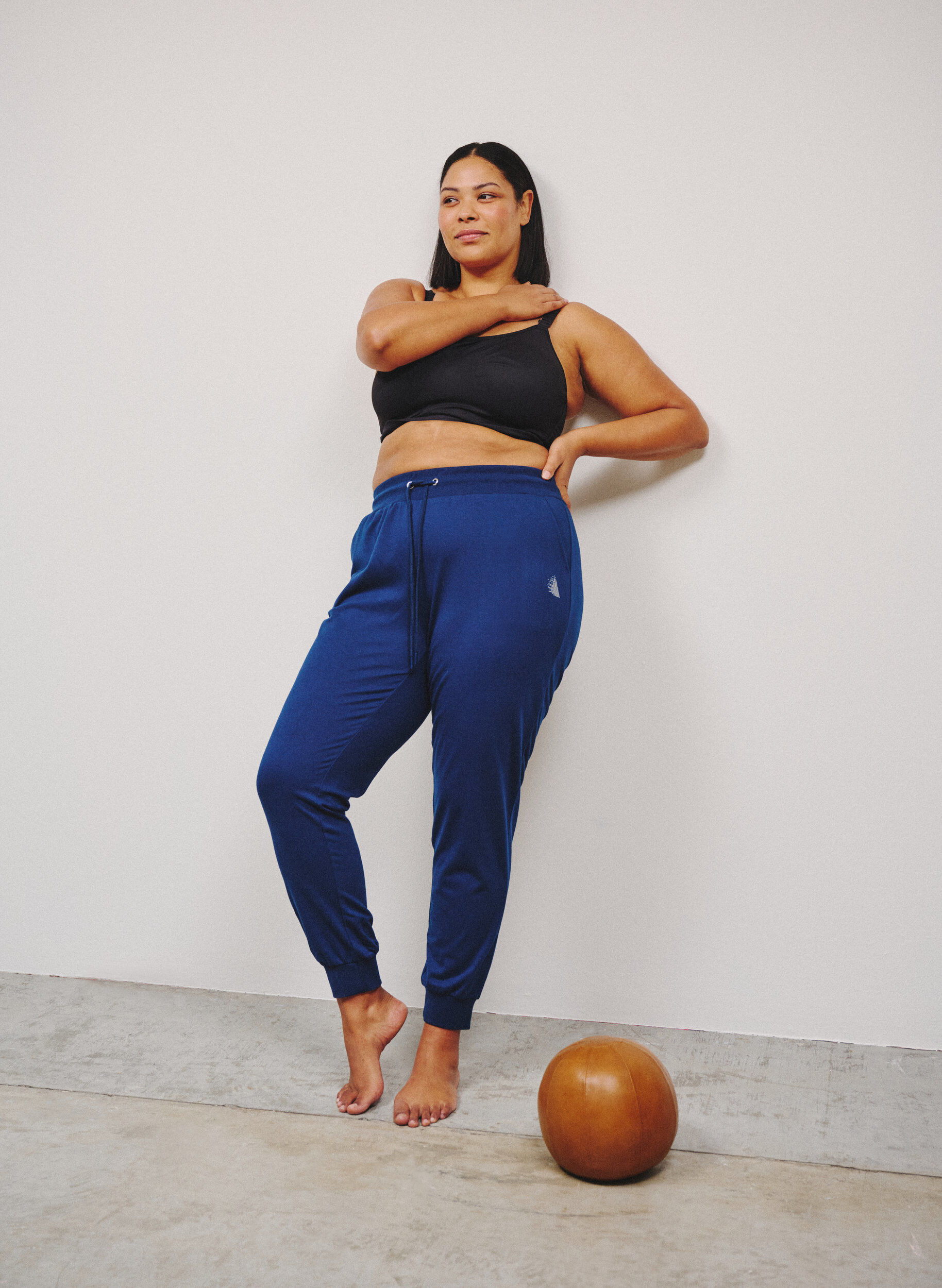 ZizziL&oslash;se treningsbukser med lommer, Bl&aring;, Image image number 0