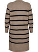 Langermet strikkekjole med striper, Desert Taupe Comb, Packshot image number 1