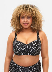 Mønstrete bikinioverdel, Black White Dot, Model