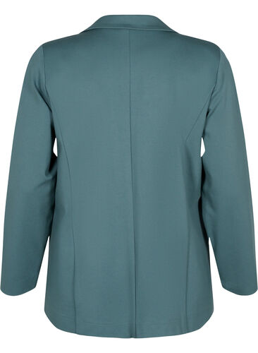Enkel blazer med knapp og pyntelommer, Silver Pine, Packshot image number 1
