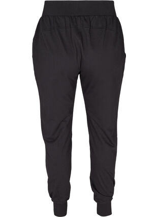 Løse bukser med glidelås og lommer, Black, Packshot image number 1