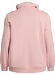 Genser med h&oslash;y hals og lommer, Rosa, Packshot image number 1