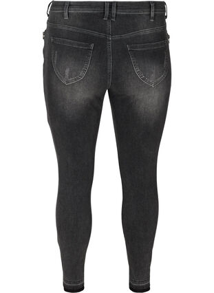 Super slim Amy jeans med splitt, Grey Denim, Packshot image number 1