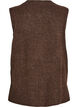 Strikket vest med ribbestrikkede kanter, Gr&oslash;nn, Packshot image number 1