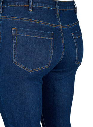 Amy jeans med høy midje og supersmal passform, Dark blue, Packshot image number 3