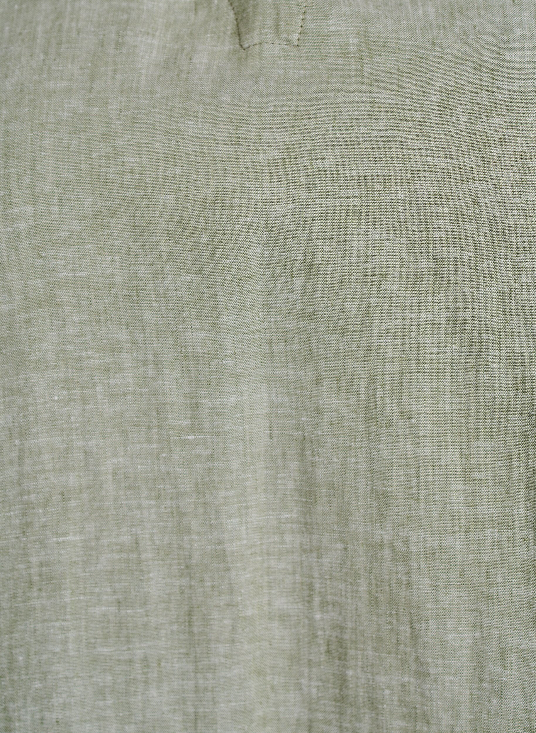 Zizzi Bluse i lin og viskose med 1/2 ermer, Gr&oslash;nn, Packshot image number 2