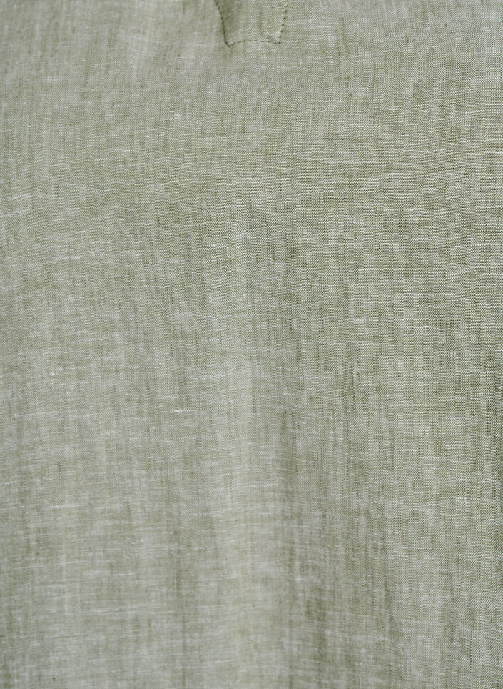 Bluse i lin og viskose med 1/2 ermer, Gr&oslash;nn, Packshot image number 2