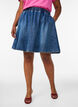 Kort denim skaterskj&oslash;rt, Bl&aring;, Model image number 3