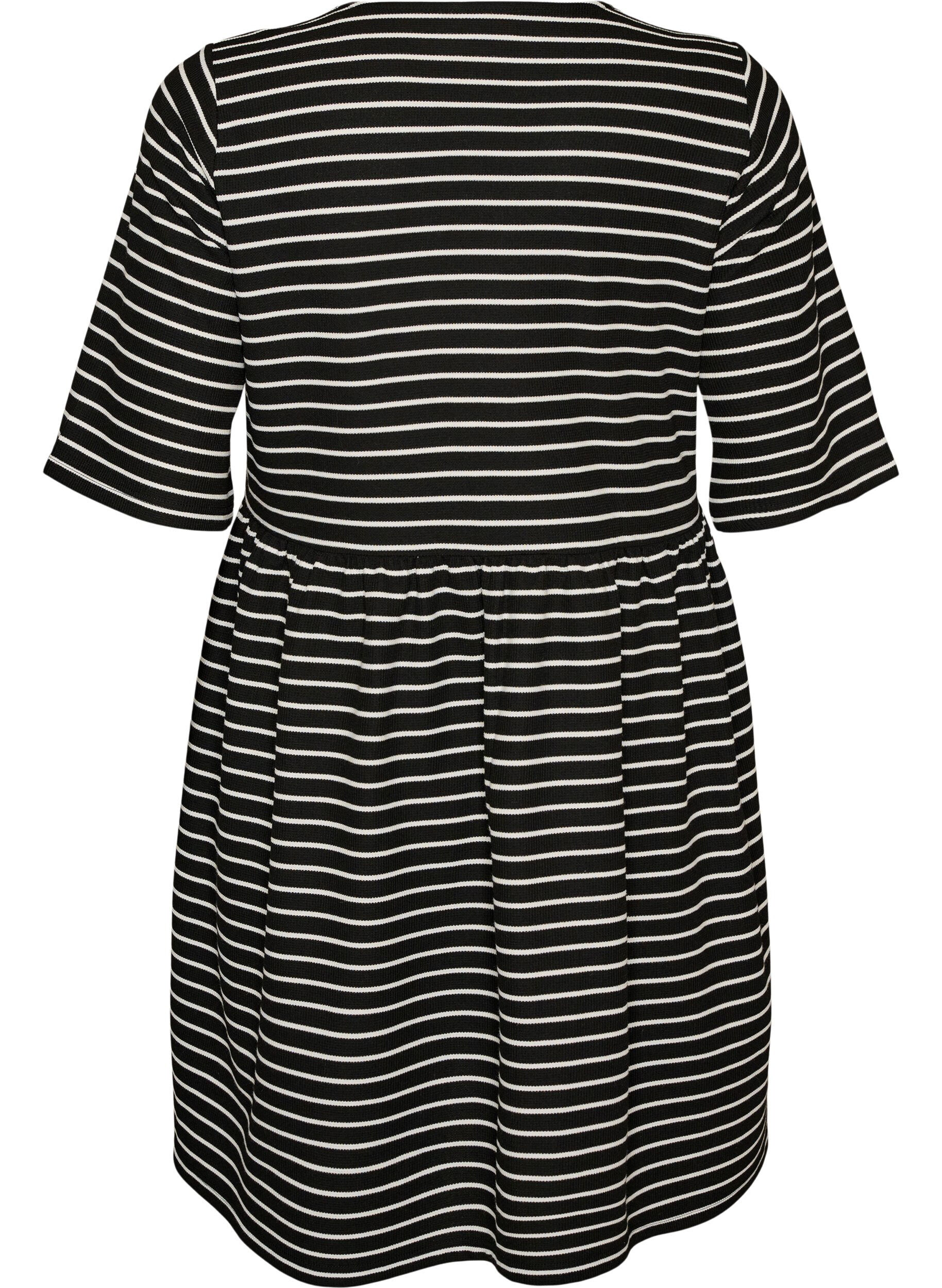 ZizziKjole med ribbet tekstur og empirelinje, Hvit, Packshot image number 1