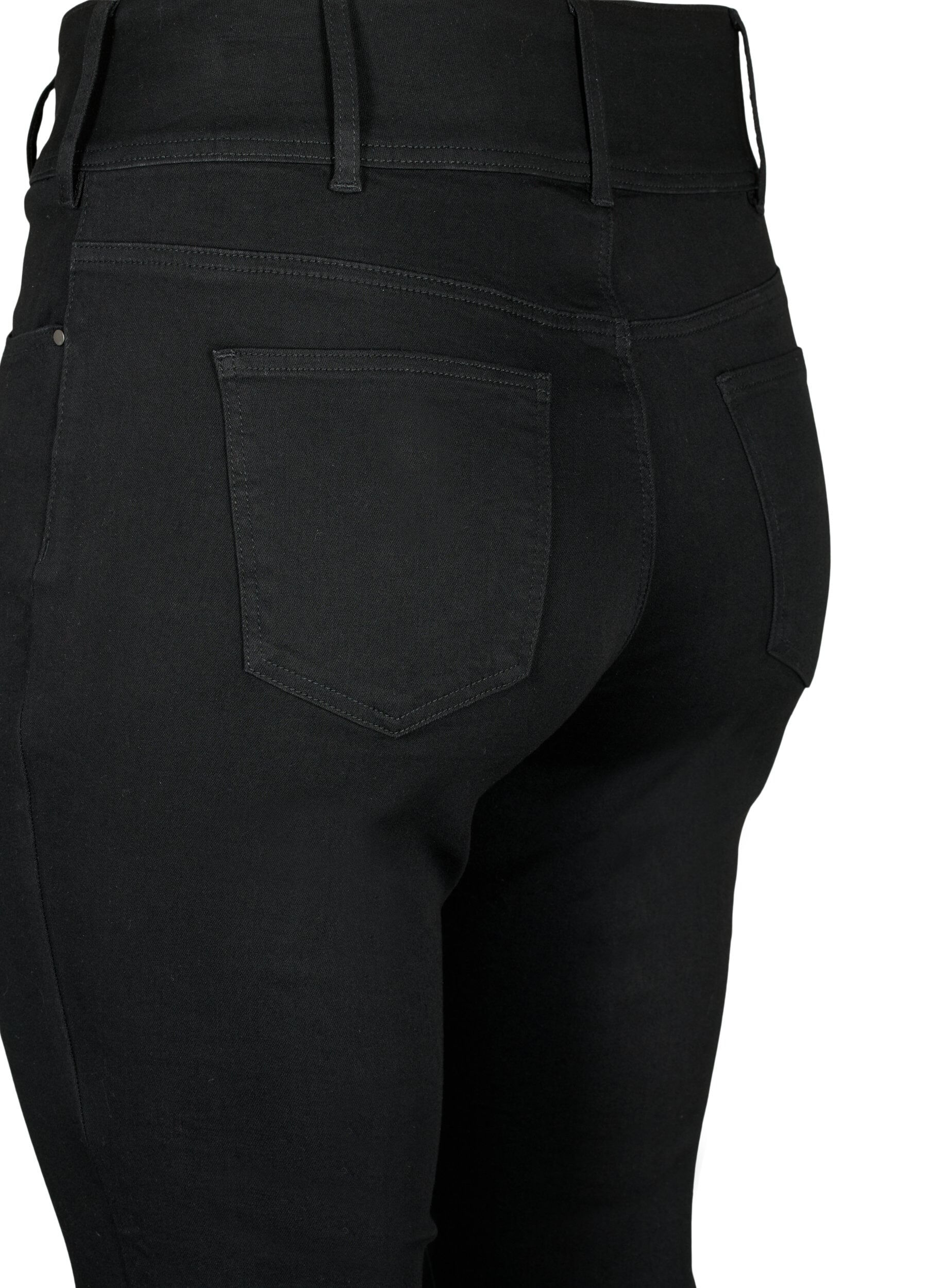Zizzi Super slim Bea jeans med ekstra h&oslash;yt liv, Black, Packshot image number 3