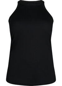 Ribbet tanktopp i bomull