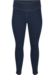 Elastiske jeggings med høy midje, Dark Blue