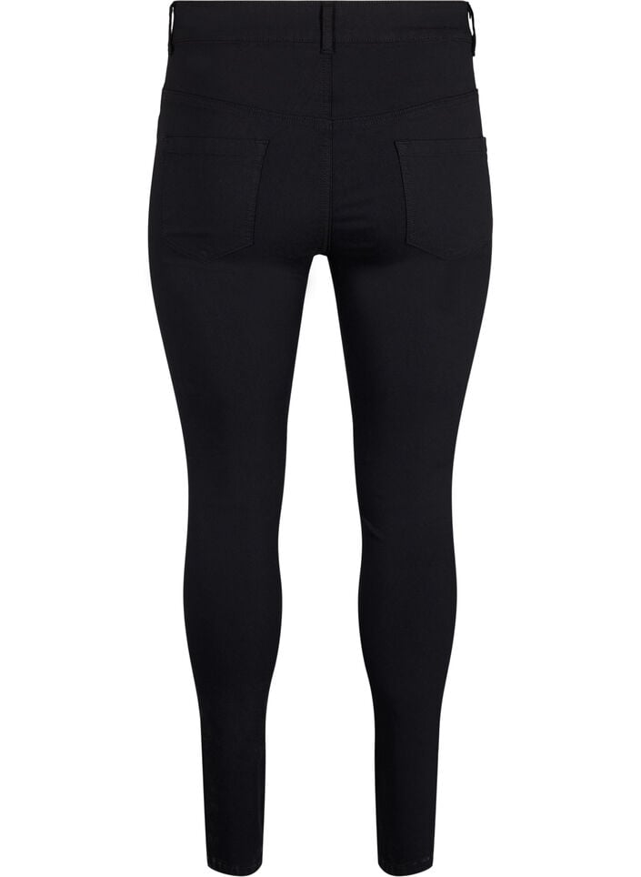 Slim fit bukser med lommer, Svart, Packshot image number 1