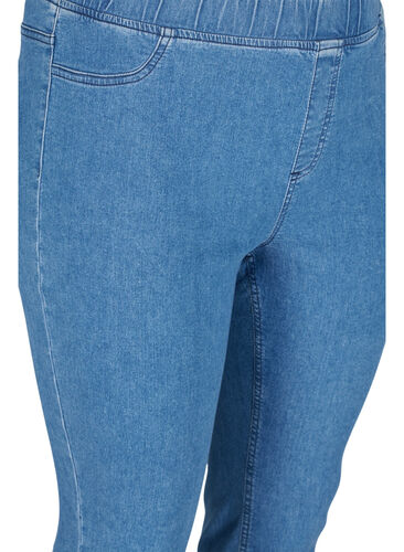 Jeggings med lommer, Blue denim, Packshot image number 2