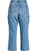 Loose fit cargojeans med høy midje, Light Blue, Packshot image number 1