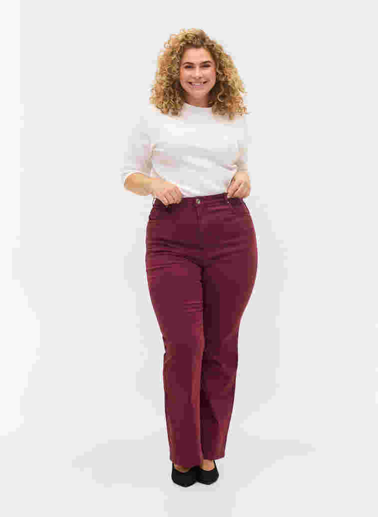 Jeans med sleng og ekstra høyt liv, Port Royale, Model