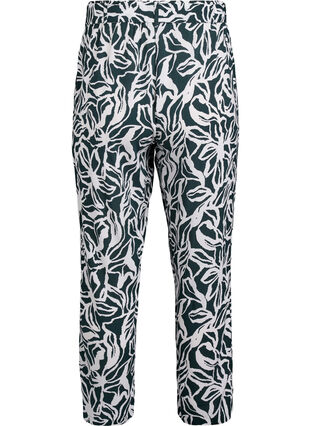 Zizzi Bukser i viskose med høy midje, Grønn, Packshot image number 1