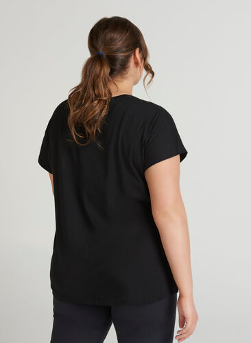 T-skjorte med trykk, Black, Model image number 1