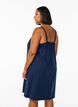 Midi strap dress in organic cotton, Bl&aring;, Model image number 2